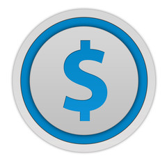 money circular icon on white background