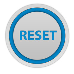reset circular icon on white background