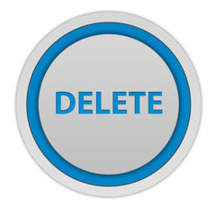 delete circular icon on white background
