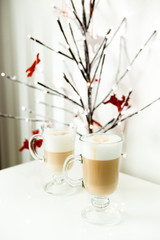 Two latte for Christmas breakfast