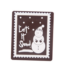 chocolate tag on a background. chocolate tag on a background.