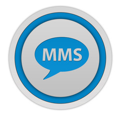 mms circular icon on white background