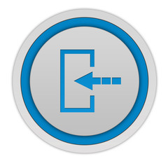 Login circular icon on white background