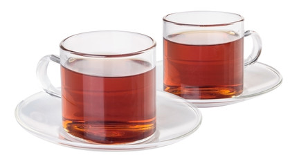 Tea in glass cup on a background. Tea in glass cup on a backgrou