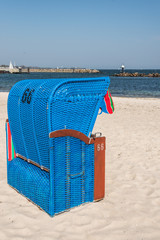 Strandkorb am Ostseestrand