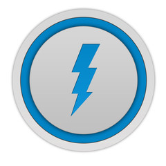 Bolt circular icon on white background