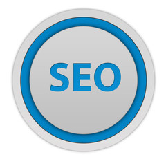 Seo circular icon on white background
