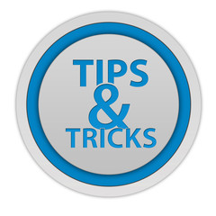 Tips & tricks circular icon on white background