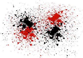 Abstract background with red and black color splatters