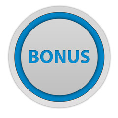 Bonus circular icon on white background