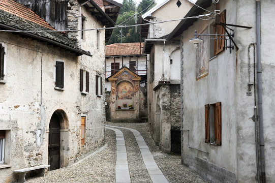 The village of Arto over lake Orta