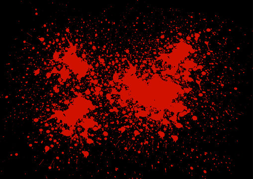 Abstract blood splatter on black color