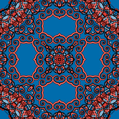 Seamless indian wallpaper. Tribal Ornamental Pattern. Vintage