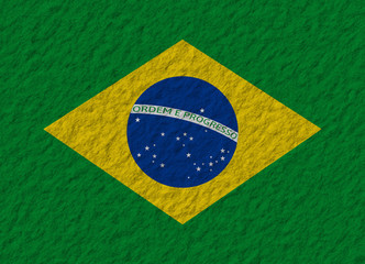 Brazil flag stone