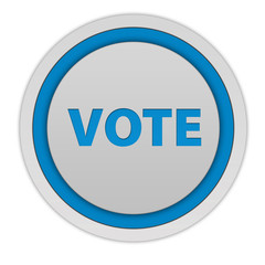 Vote circular icon on white background