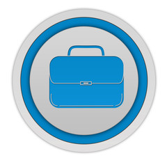 Bag circular icon on white background