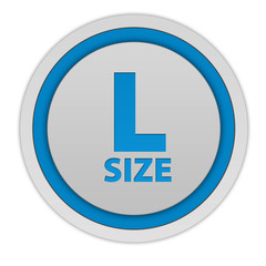 L size circular icon on white background