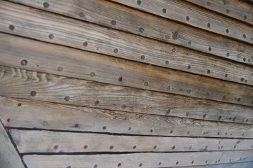 Schiffswand aus Holz 4