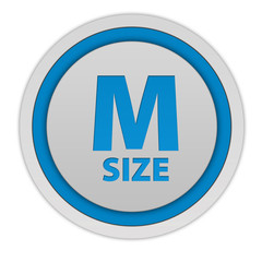 M size circular icon on white background
