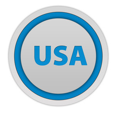 Usa circular icon on white background