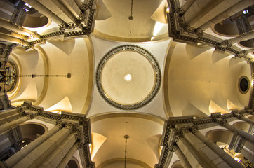 Super wide view inside San Giorgio Maggiore church in Venice
