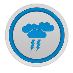Rain circular icon on white background