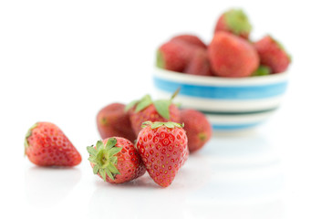 Fresh strawberry isolated on white background