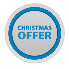 Christmas offer circular icon on white background