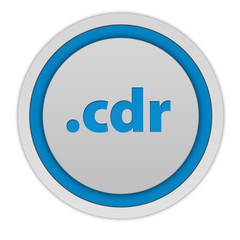 .cdr circular icon on white background