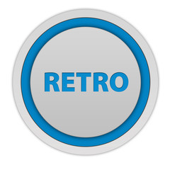 Retro circular icon on white background