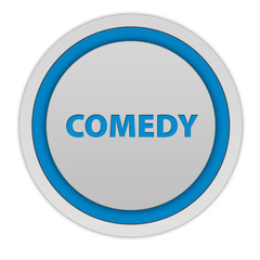 Comedy circular icon on white background