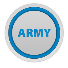 Army circular icon on white background
