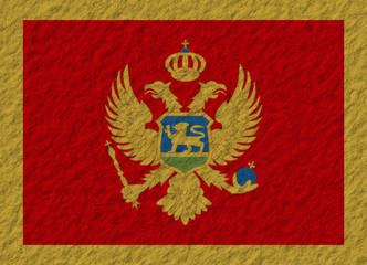 Montenegro flag stone