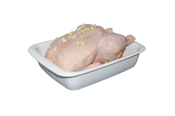 Raw chicken isolated