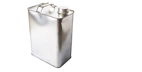 Gasoline can over white background