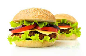 Two big hamburger