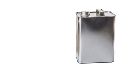 Gasoline can over white background