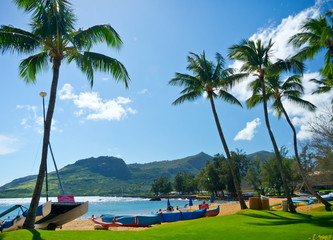 Beautiful view of Nawiliwili, Kauai Island, Hawaii, USA