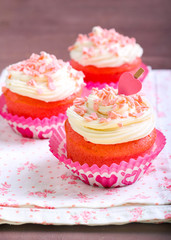 Pink velvet cakes