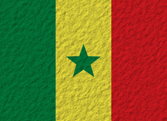 Fototapeta premium Senegal flag stone