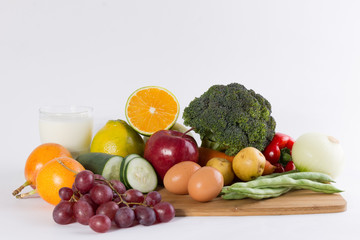 bodegón de frutas y verduras