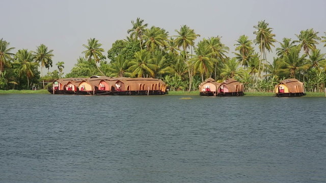 House boats in Kerala Backwaters