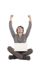 Young man with laptop