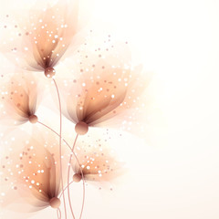 Vector background with pastel flowers
