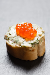 canape with caviar