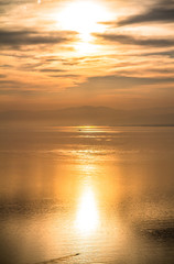Obraz premium A beautiful sunset over Lake Geneva