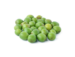 coffee beans on white background.