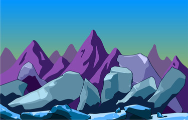 Fototapeta na wymiar Mountain landscape with rocks