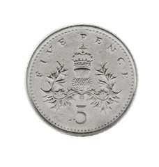 pennies coin isolated