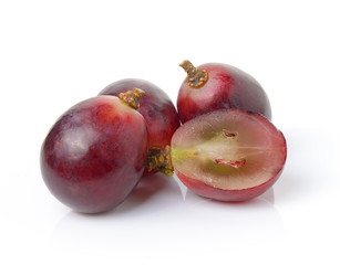 grapes isolated on over white background